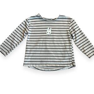 Zara Striped Bunny Graphic Tee 2-3